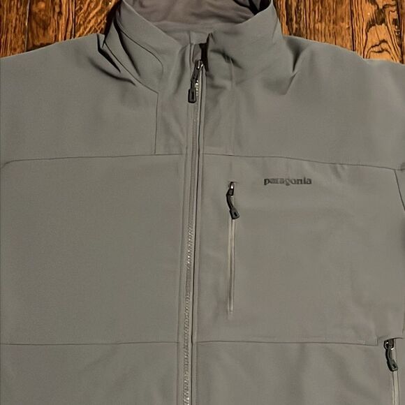 PATAGONIA jacket Men's XL softshell windbreaker full zip gray pockets - Picture 2 of 9